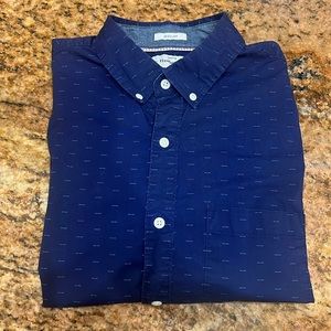 Navy blue casual button down